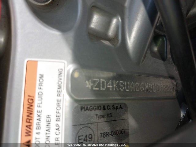 2021 Aprilia Rs 660 მანქანა იყიდება აუქციონზე, vin: ZD4KSUA06MS000222, აუქციონის ნომერი: 12370202