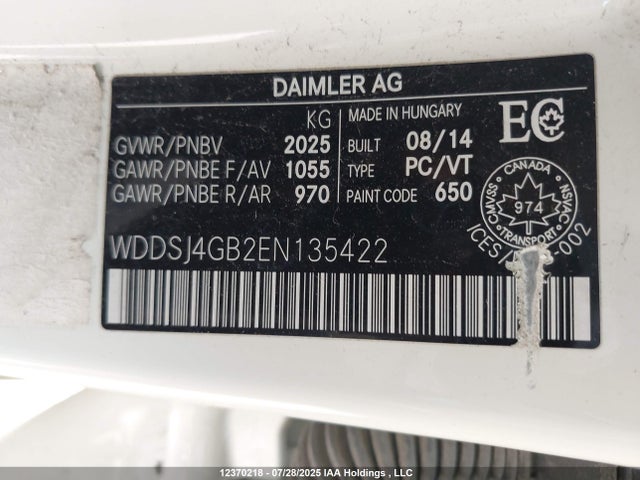 Mercedes-Benz CLA-Class 2014 WDDSJ4GB2EN135422 Image 9