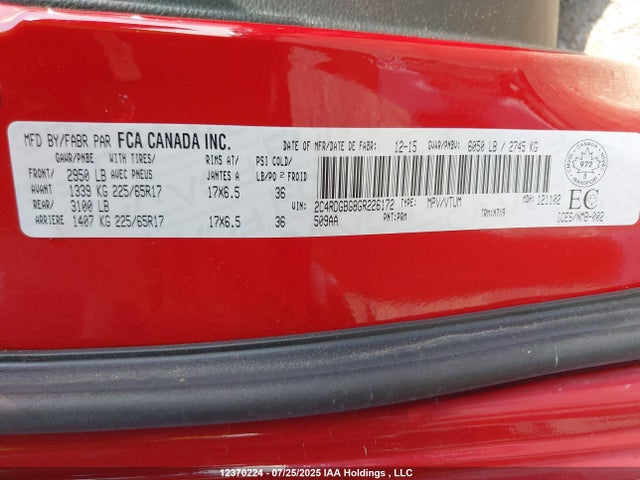 2C4RDGBG8GR226172 Dodge Grand Caravan
