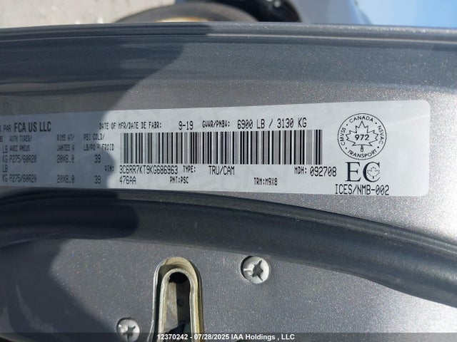 3C6RR7KT9KG686963 RAM 2019
