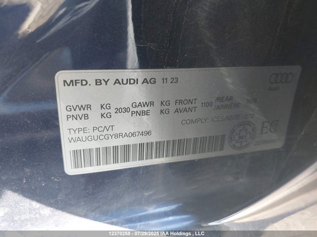 WAUGUCGY8RA067496 Audi 40 tfsi (2.0t)