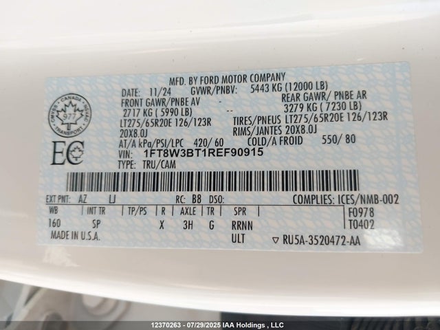 Ford F-350 2024 1FT8W3BT1REF90915 Image 19