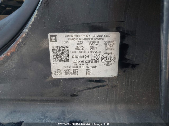1GC1KWEYXJF158666 Chevrolet l5p - direct injection, duramax, gen 5, var 1