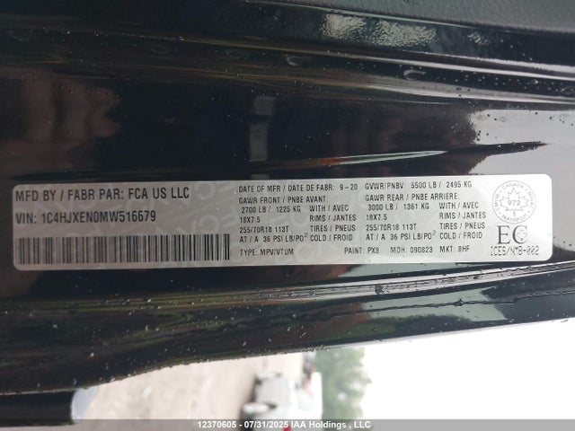 1C4HJXEN0MW516679 Jeep 2021