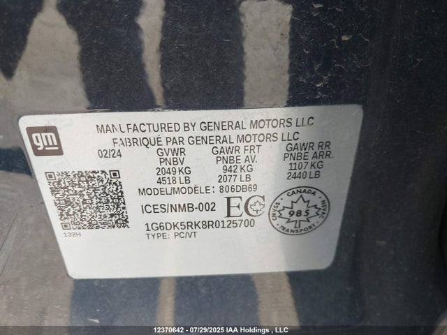 1G6DK5RK8R0125700 Cadillac lsy
