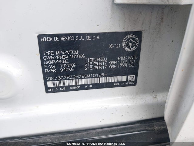 3CZRZ2H78SM101954 Honda k20z5