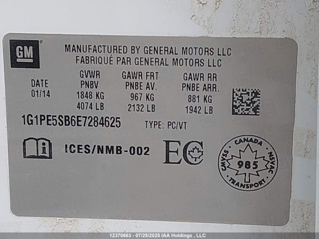 1G1PE5SB6E7284625 Chevrolet LUV