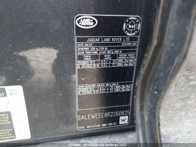 Land Rover aj133 s/c 2024 SALEWEEE8R2260825 Image 9
