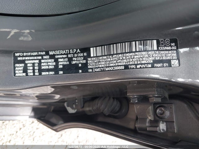 ZAM57YTM4NX399889 Maserati m156e