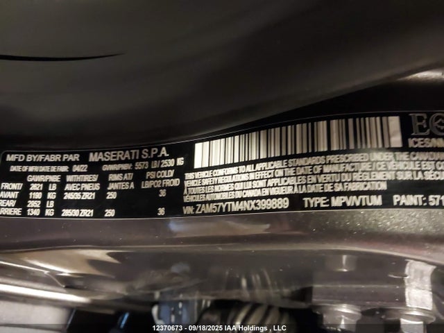 ZAM57YTM4NX399889 Maserati m156e