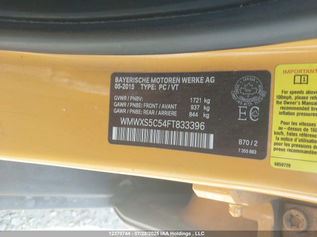 WMWXS5C54FT833396 Mini Hardtop