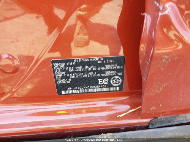 Subaru na 2025 JF2GUHNC2SH264458 Image 9