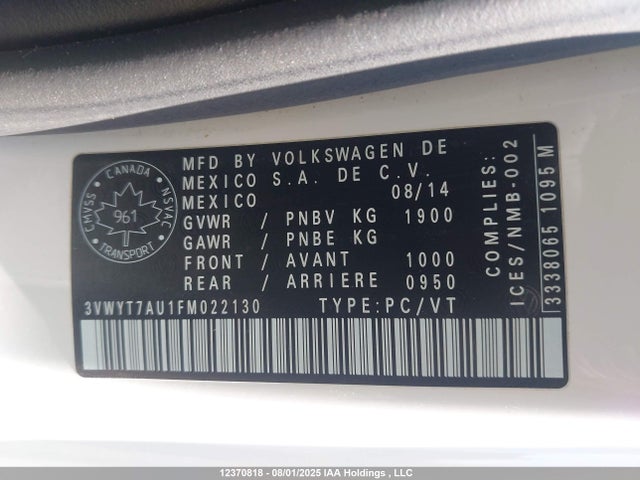 3VWYT7AU1FM022130 Volkswagen GTI