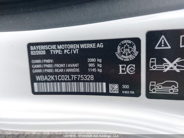 BMW 230I 2020 WBA2K1C02L7F75328 Image 18