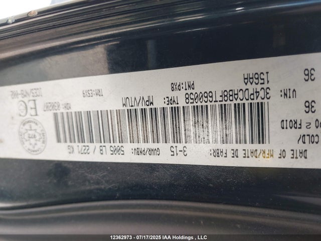 3C4PDCAB8FT660058 Dodge 2015