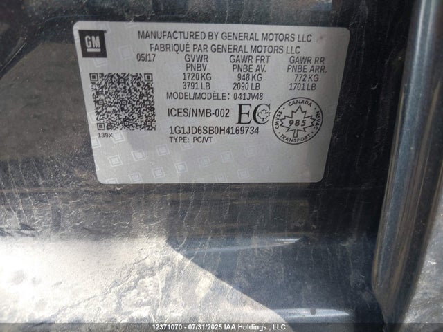 Chevrolet luv - mfi, vvt: variable valve timing, alum, e85 max 2017 1G1JD6SB0H4169734 Image 9