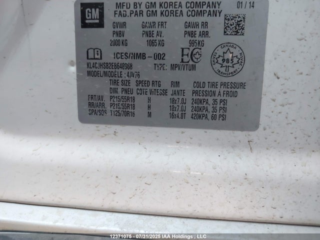 Buick luv 2014 KL4CJHSB2EB648968 Image 9