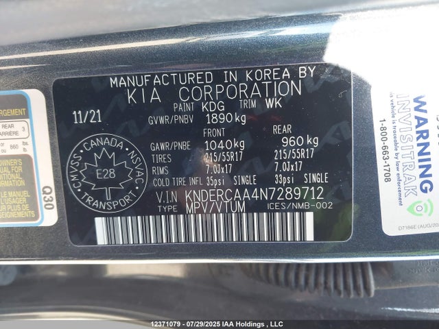 KIA nu 2022 KNDERCAA4N7289712 Image 9