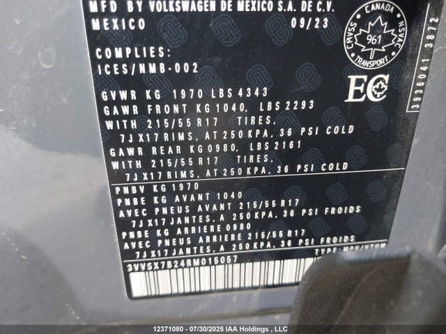 Volkswagen tsi 2024 3VVSX7B24RM015057 Image 9