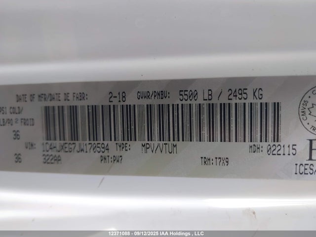Jeep Wrangler 2018 1C4HJXEG7JW170594 Image 19