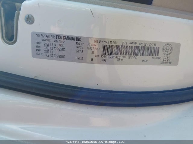 2C4RC1AG7JR234059 Chrysler Pacifica