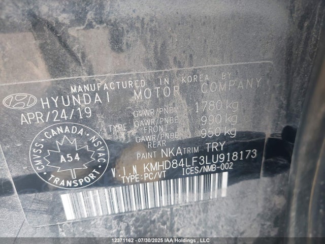 Hyundai mpi nu 2020 KMHD84LF3LU918173 Image 9