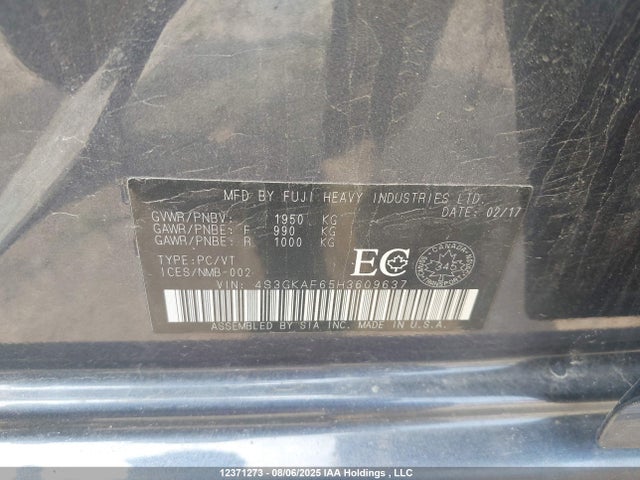 4S3GKAF65H3609637 Subaru na