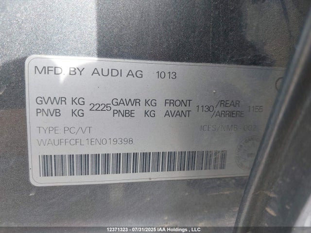 Audi flex fuel engine 2014 WAUFFCFL1EN019398 Image 9