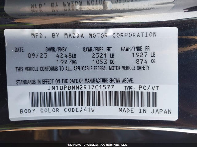 Mazda pyukd 2024 JM1BPBMM2R1701577 Image 18