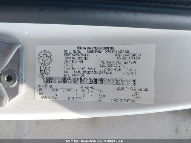 Ford Escape 2016 1FMCU0GX7GUC63444 Image 9
