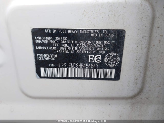 JF2SJEMC8HH454843 Subaru naturally aspirated c5