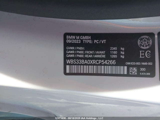 BMW M4 2024 WBS33BA0XRCP54266 Image 9