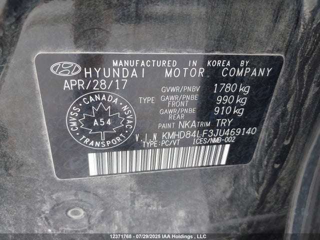 Hyundai mpi nu 2018 KMHD84LF3JU469140 Image 9