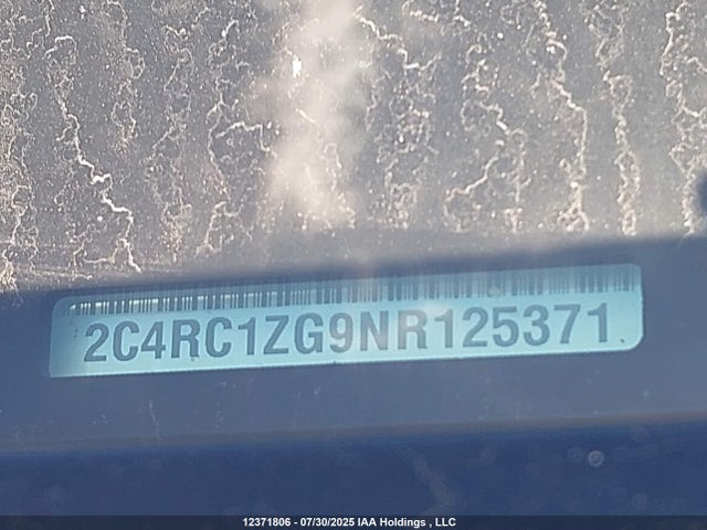 2C4RC1ZG9NR125371 Chrysler 2022