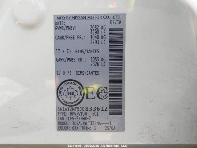 Nissan Rogue 2018 5N1AT2MT9JC833612 Image 18