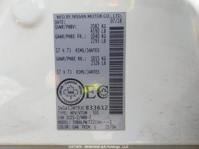 Nissan Rogue 2018 5N1AT2MT9JC833612 Image 19