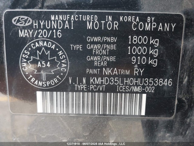 Hyundai ELANTRA GT 2017 KMHD35LH0HU353846 Image 9