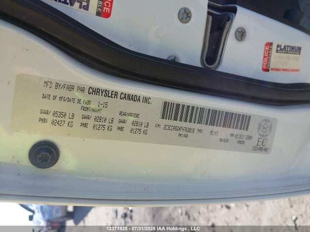 2C3CCASGXFH763818 Chrysler 2015