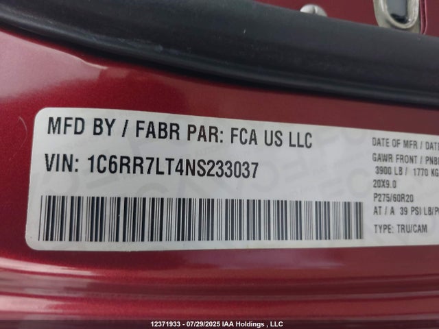 RAM 2022 2022 1C6RR7LT4NS233037 Image 18