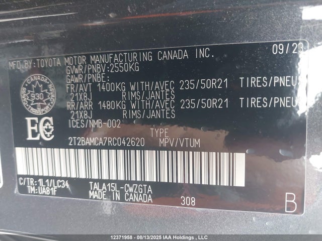 2T2BAMCA7RC042620 Lexus t24a-fts