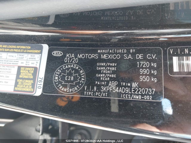KIA mpi nu 2020 3KPF54AD9LE220737 Image 19