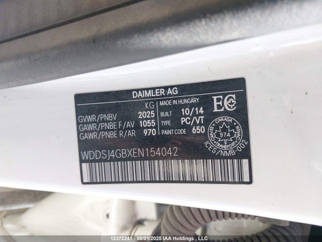 Mercedes-Benz 2014 2014 WDDSJ4GBXEN154042 Image 9