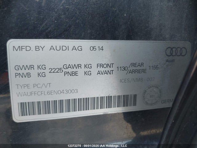 Audi flex fuel engine 2014 WAUFFCFL6EN043003 Image 18