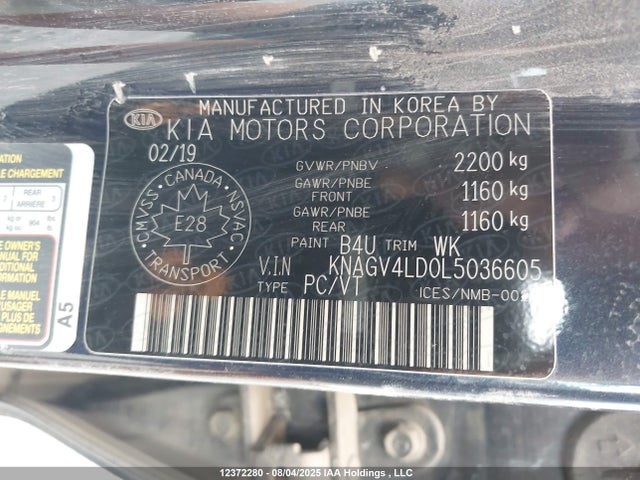 KIA gdi nu 2020 KNAGV4LD0L5036605 Image 9
