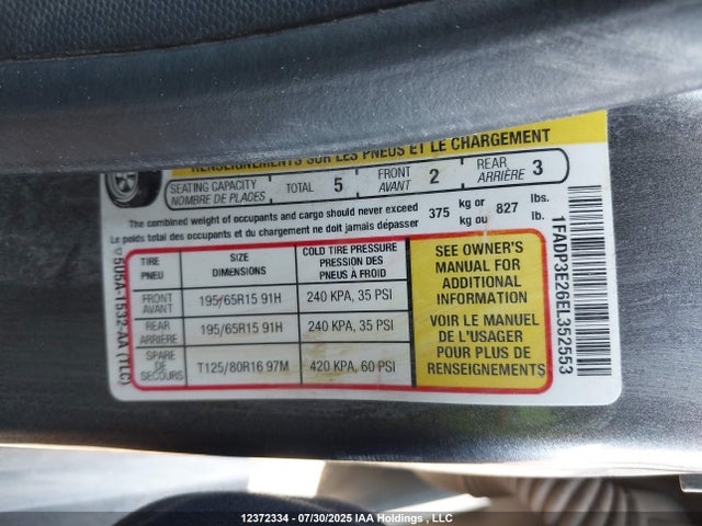 Ford Focus 2014 1FADP3E26EL352553 Image 9