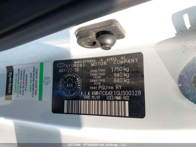 KMHTC6AE1GU300128 Hyundai dohc t-gdi gamma
