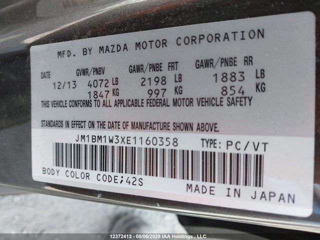 Mazda py 2014 JM1BM1W3XE1160358 Image 18