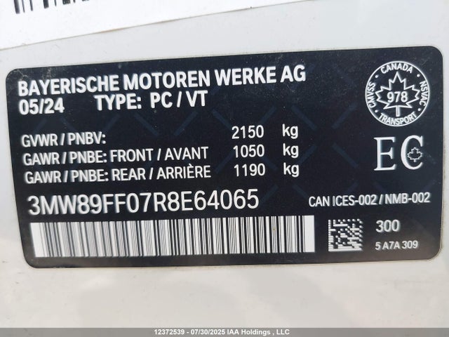 BMW 330I 2024 3MW89FF07R8E64065 Image 19