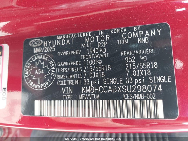 Hyundai mpi nu pe 2025 KM8HCCABXSU298074 Image 17