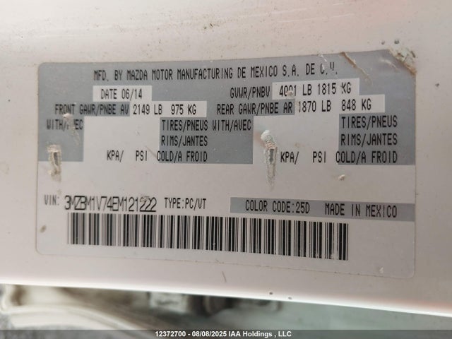 Mazda pe 2014 3MZBM1V74EM121222 Image 9